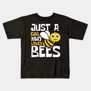 Just A Girl Who Loves Bees Funny Kids T-Shirt